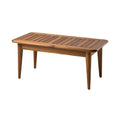 Mid-Century Modern Wooden Coffee Table with Slatted Design