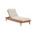 Modern Wooden Lounger with Cushioned Seat